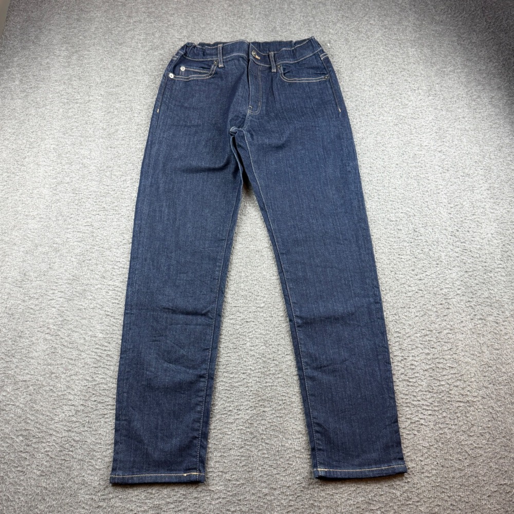 Uniqlo Slim Fit Jeans Kids 11-12Y Dark Indigo Blue Stretch Denim Adjustable